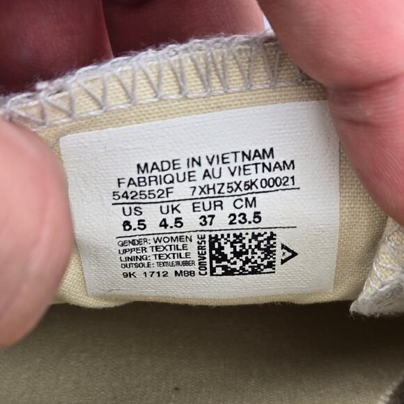 Converse CTAS All Star Shoreline Slub Linen Casual Daily Sneakers Womens 6.5 - Picture 12 of 12